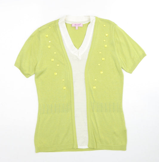 Womens UK Size 10 Per Una Green Pullover Jumper