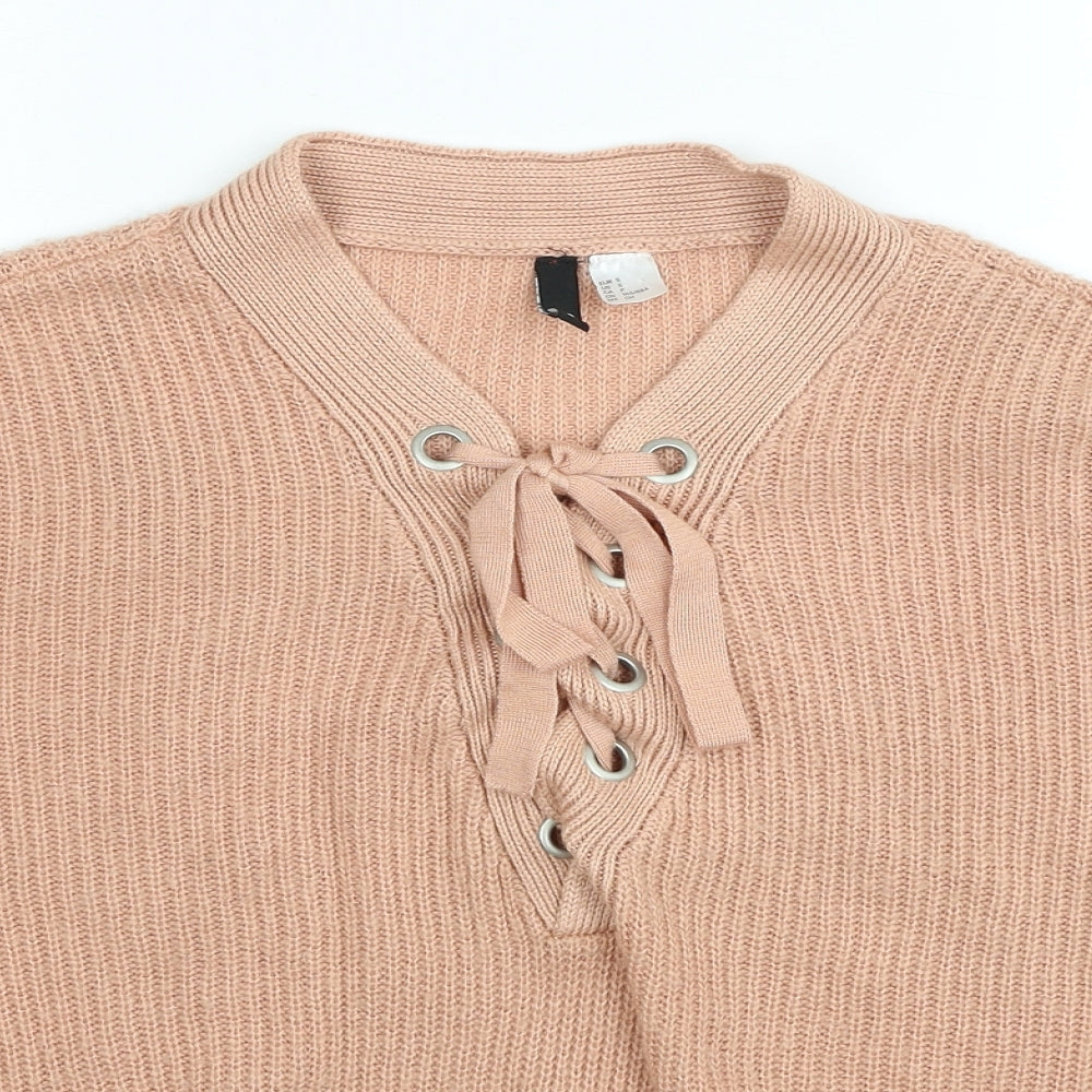 Womens UK Size S H&M Orange Pullover Jumper