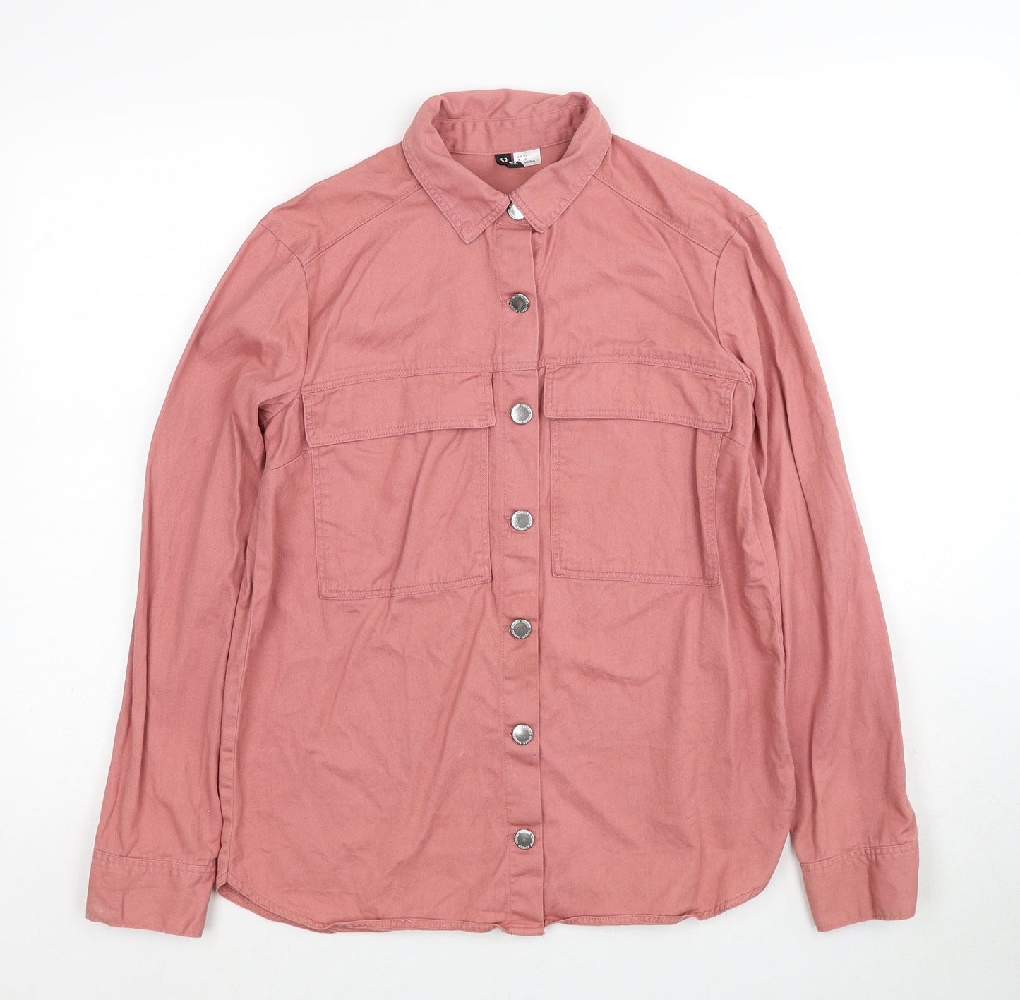 Womens UK Size XS H&M Pink Basic Blouse