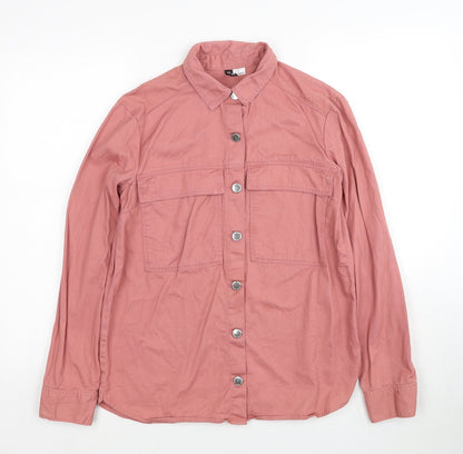 Womens UK Size XS H&M Pink Basic Blouse
