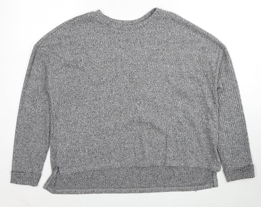 Primark Womens Grey Round Neck Polyester Pullover Jumper Size 12
