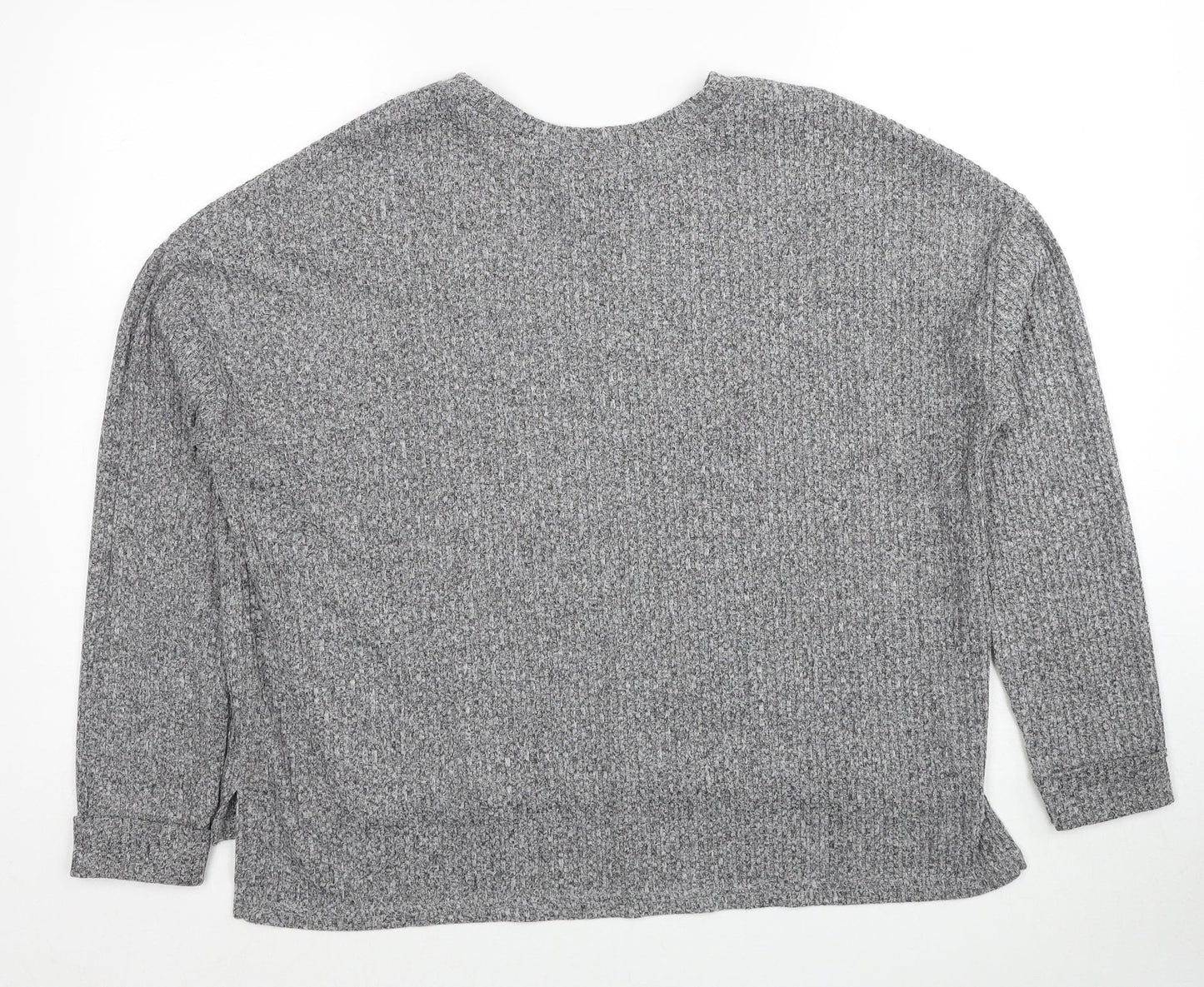 Primark Womens Grey Round Neck Polyester Pullover Jumper Size 12