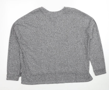 Primark Womens Grey Round Neck Polyester Pullover Jumper Size 12
