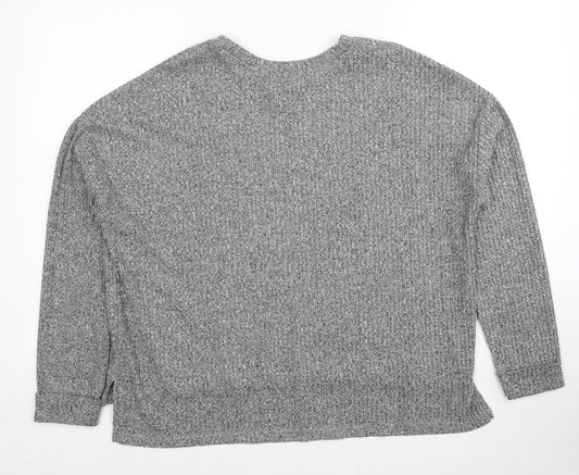 Primark Womens Grey Round Neck Polyester Pullover Jumper Size 12