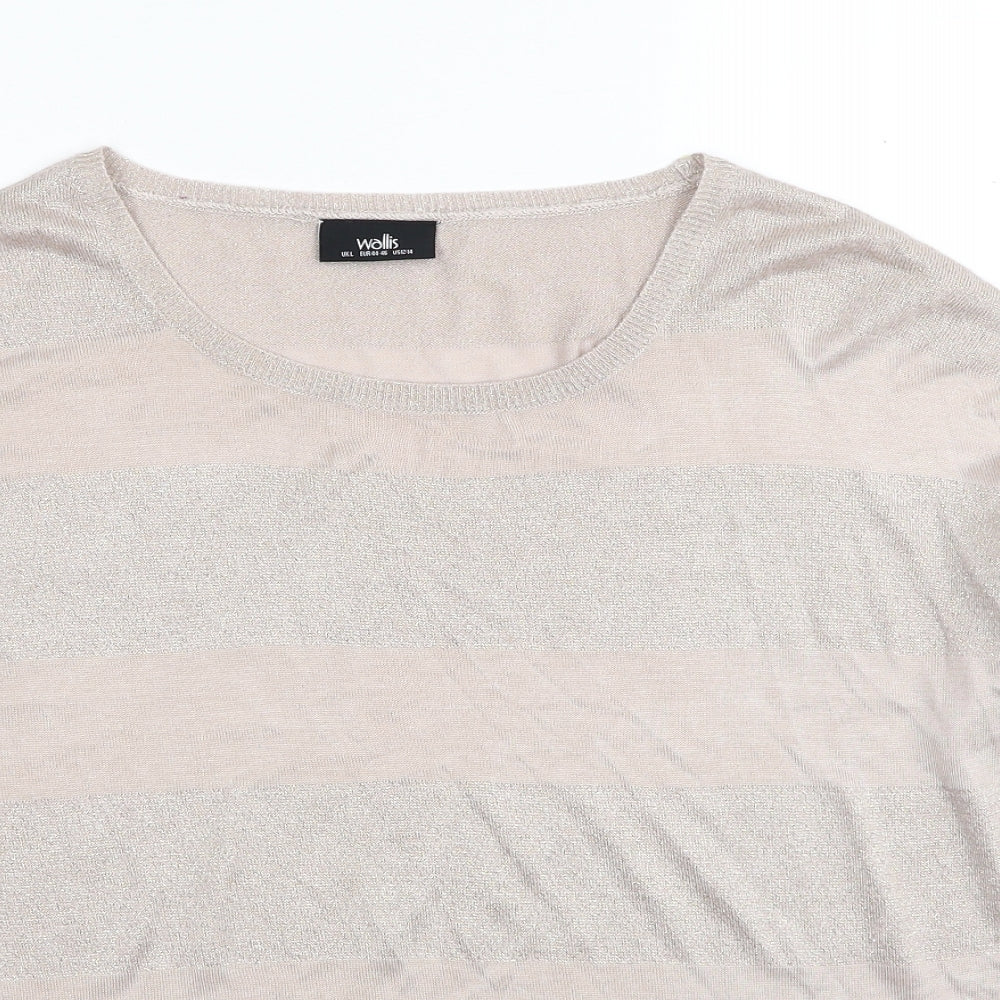 Womens UK Size L Wallis Pink Pullover Jumper