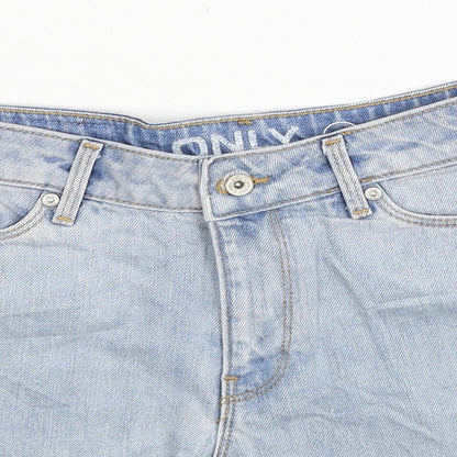 Only Womens Blue Cotton Hot Pants Shorts Size 29 in Regular Zip