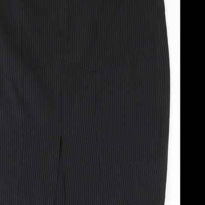 MK One Womens Grey Striped Polyester Straight & Pencil Skirt Size 8 Zip