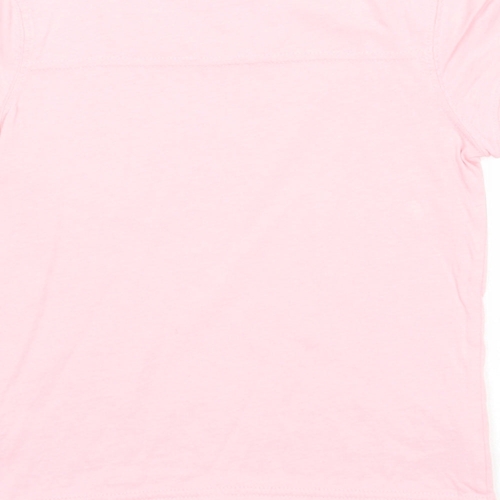 Sonoma Girls Pink Cotton Basic T-Shirt Size 6 Years Round Neck Pullover