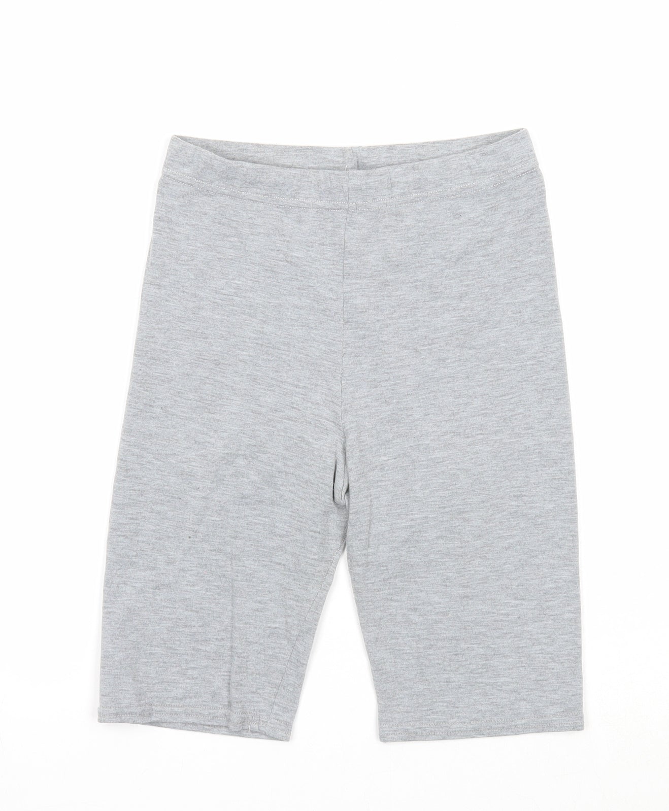 PRETTYLITTLETHING Womens Grey Viscose Biker Shorts Size 8 Regular Pull On