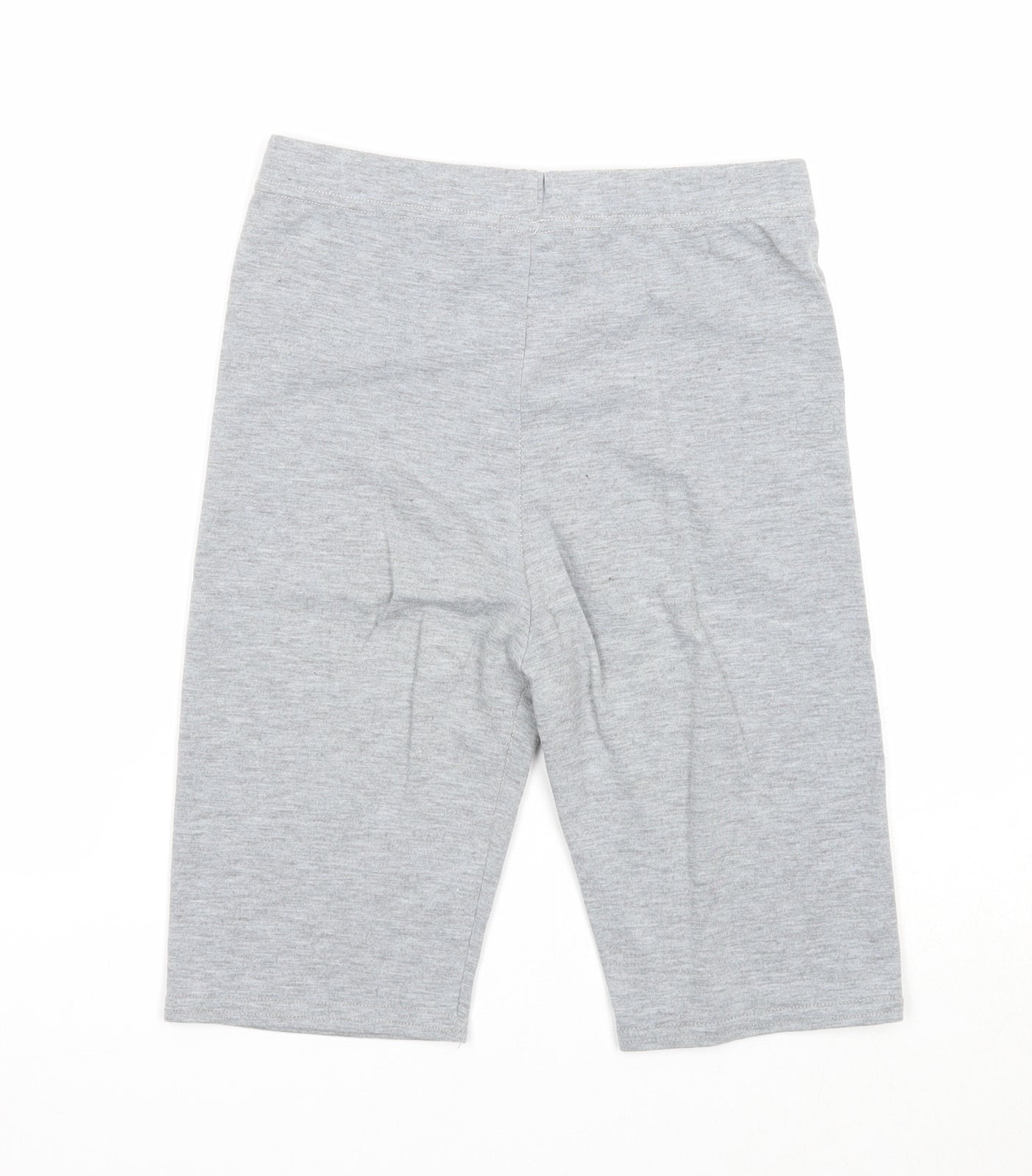 PRETTYLITTLETHING Womens Grey Viscose Biker Shorts Size 8 Regular Pull On