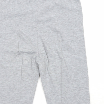 PRETTYLITTLETHING Womens Grey Viscose Biker Shorts Size 8 Regular Pull On