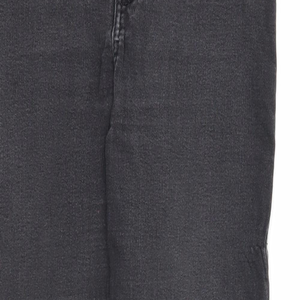 Topshop Womens Black Cotton Skinny Jeans Size 28 in L30 in Regular Zip