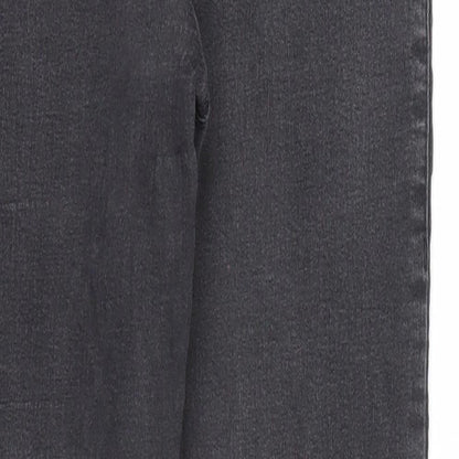 Topshop Womens Black Cotton Skinny Jeans Size 28 in L30 in Regular Zip
