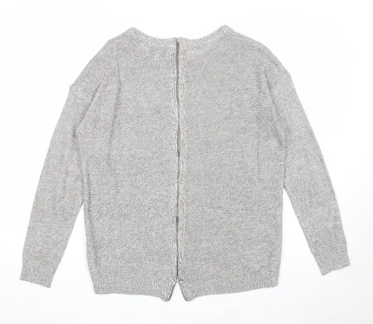 Womens UK Size S Papaya Grey Pullover Jumper