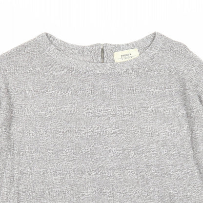 Womens UK Size S Papaya Grey Pullover Jumper