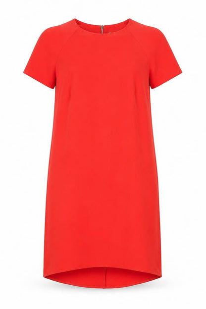 Papaya Womens Red Polyester A-Line Size 8 Round Neck Zip