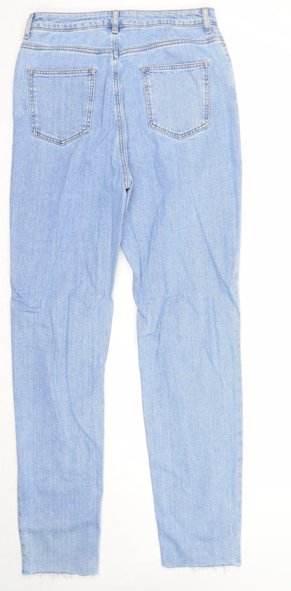 ASOS Mens Blue Cotton Straight Jeans Size 32 in L36 in Regular Zip