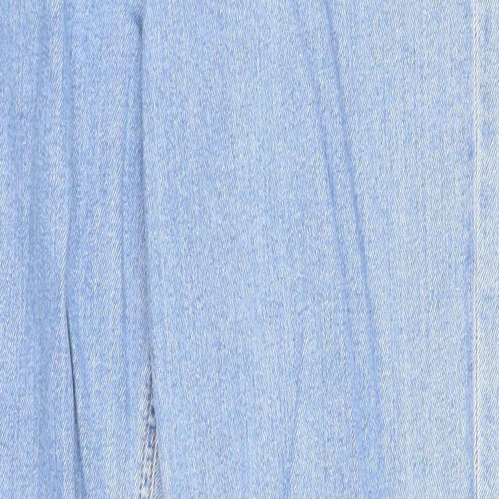 ASOS Mens Blue Cotton Straight Jeans Size 32 in L36 in Regular Zip