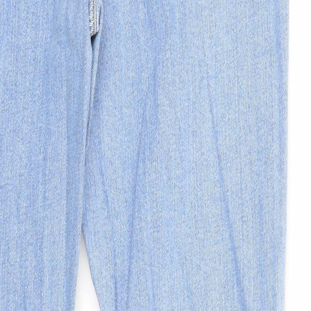 ASOS Mens Blue Cotton Straight Jeans Size 32 in L36 in Regular Zip