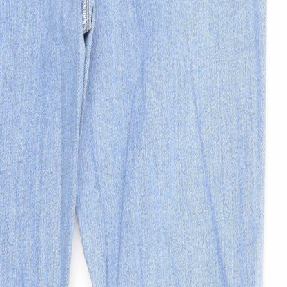 ASOS Mens Blue Cotton Straight Jeans Size 32 in L36 in Regular Zip