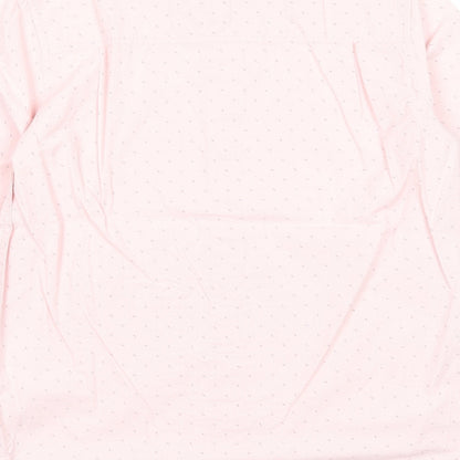 Mens UK Size 14 Place Pink  Button-Up Long Sleeve Casual Shirt