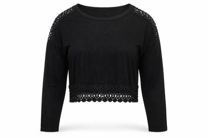 Lovely 153 Womens Black Boat Neck Viscose Pullover Jumper Size S