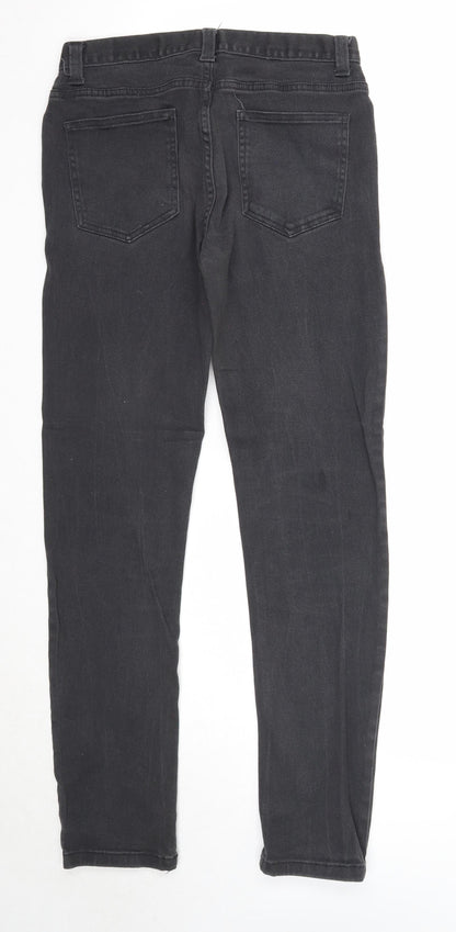 Denim & Co. Mens Black Cotton Straight Jeans Size 28 in L32 in Regular Zip