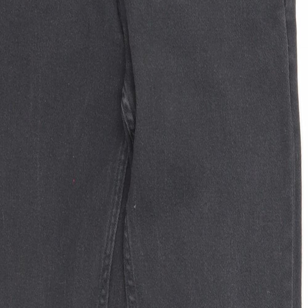 Denim & Co. Mens Black Cotton Straight Jeans Size 28 in L32 in Regular Zip