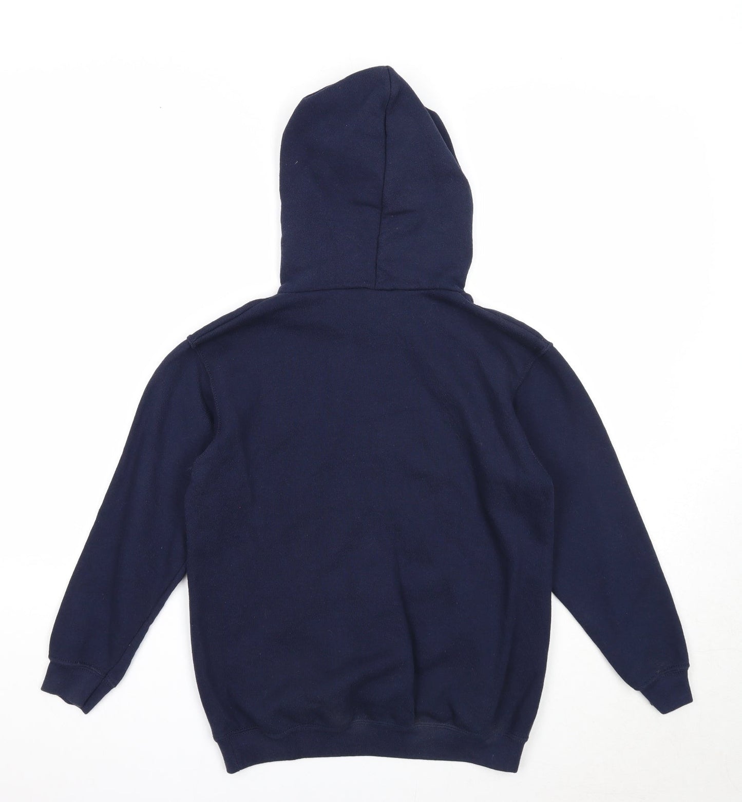 Fruit of the Loom Boys Blue Cotton Pullover Hoodie Size 9 Years Pullover - Size 9-11 Years