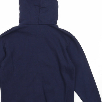 Fruit of the Loom Boys Blue Cotton Pullover Hoodie Size 9 Years Pullover - Size 9-11 Years