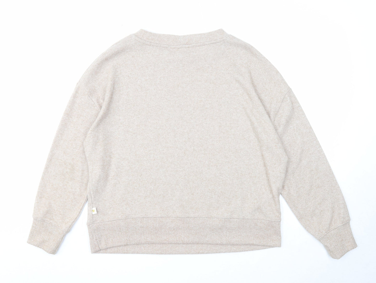 George Womens Beige Round Neck Polyester Pullover Jumper Size 12