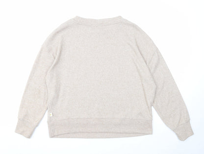 George Womens Beige Round Neck Polyester Pullover Jumper Size 12