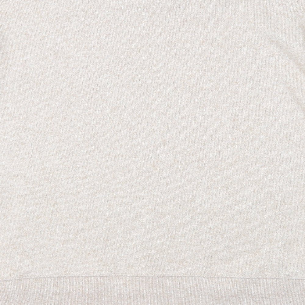 George Womens Beige Round Neck Polyester Pullover Jumper Size 12