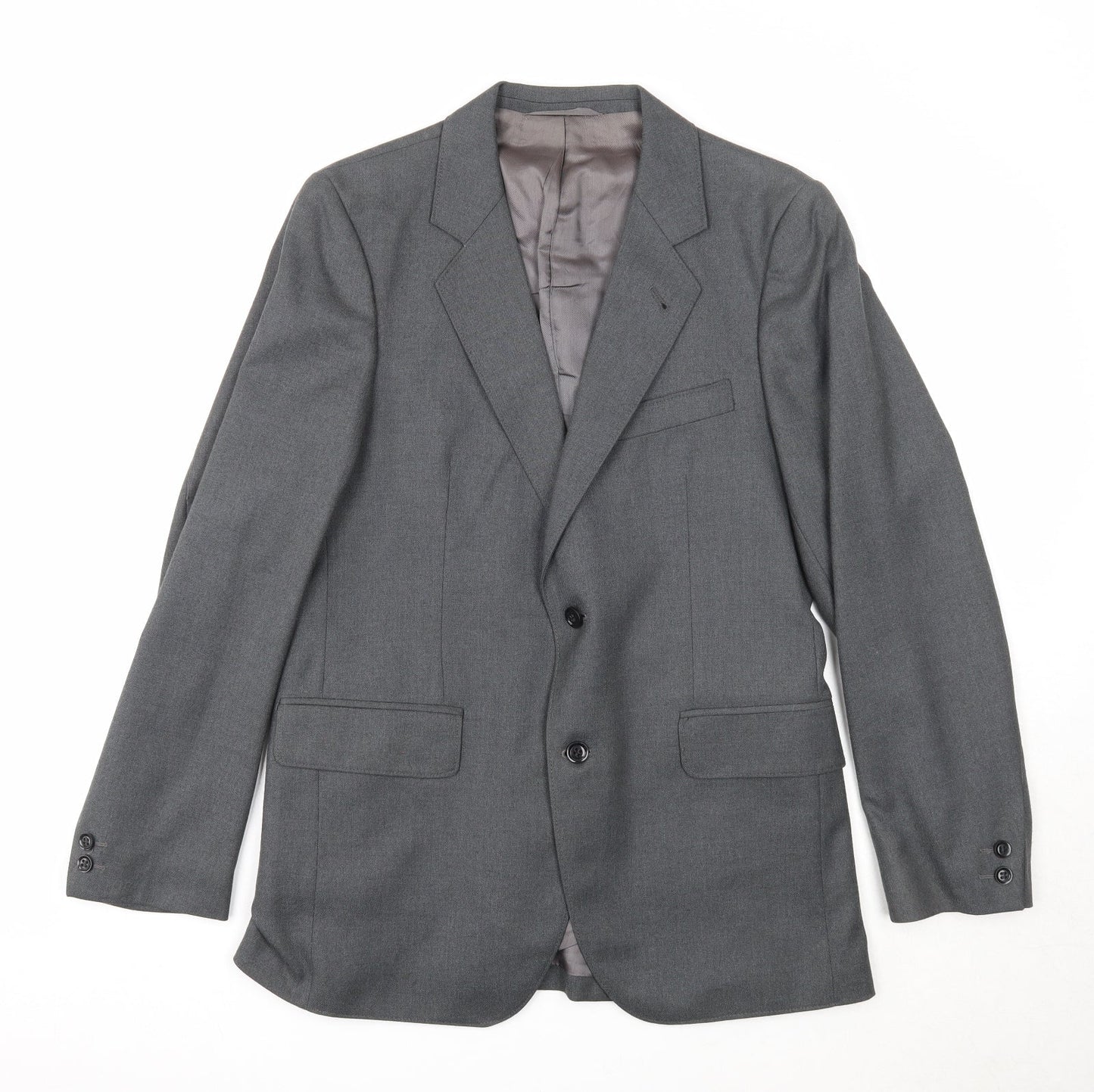 Mens UK Size 38 Preworn Regular Grey Suit Jacket