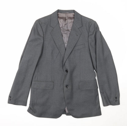 Mens UK Size 38 Preworn Regular Grey Suit Jacket