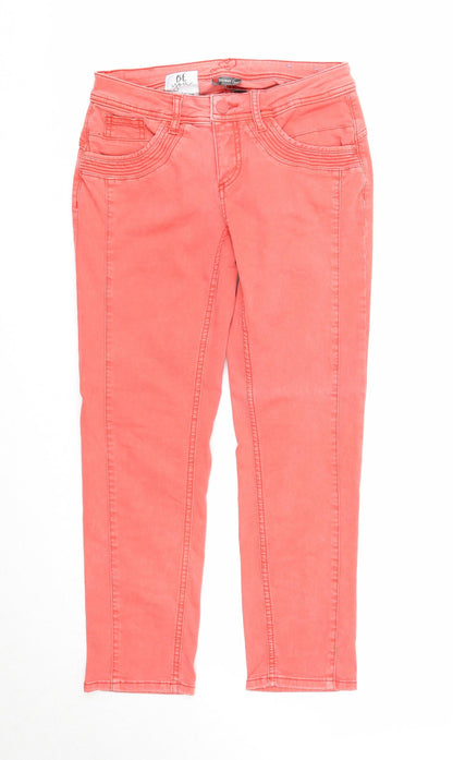 Womens UK Size 26 in Street One Regular Fit Straight Pink Jeans