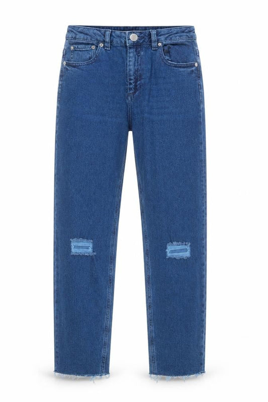 ASOS Mens Blue Cotton Straight Jeans Size 26 in L32 in Regular Zip