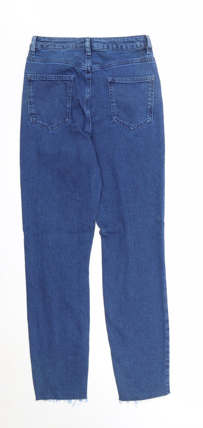 ASOS Mens Blue Cotton Straight Jeans Size 26 in L32 in Regular Zip