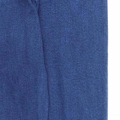 ASOS Mens Blue Cotton Straight Jeans Size 26 in L32 in Regular Zip