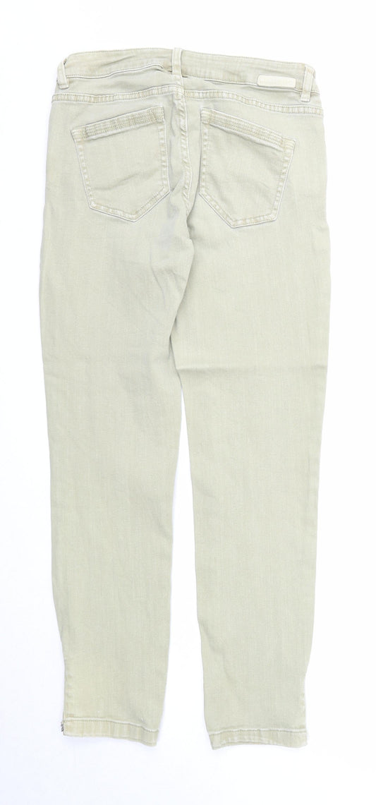 EDC Womens Green Cotton Straight Jeans Size 34 in Regular Zip