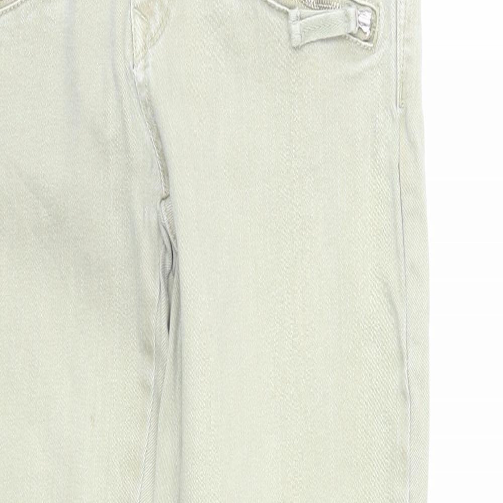 EDC Womens Green Cotton Straight Jeans Size 34 in Regular Zip