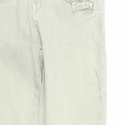 EDC Womens Green Cotton Straight Jeans Size 34 in Regular Zip