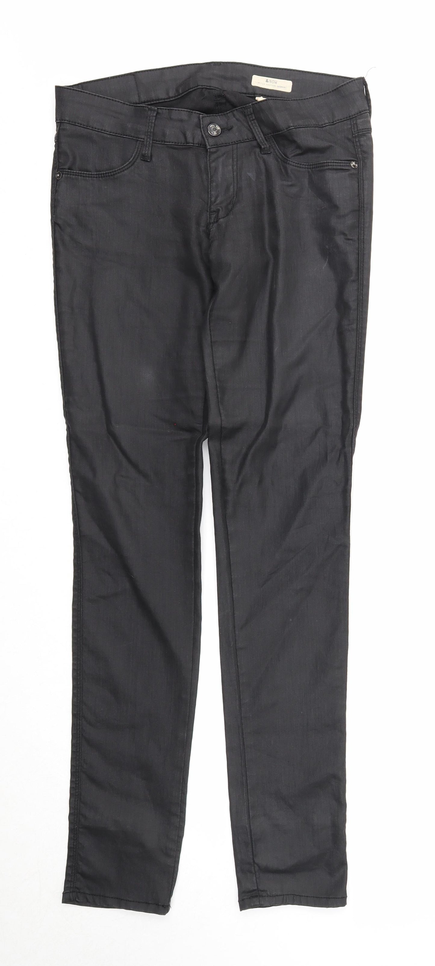 Womens UK Size 28 in H&M Regular Fit  Black Trousers