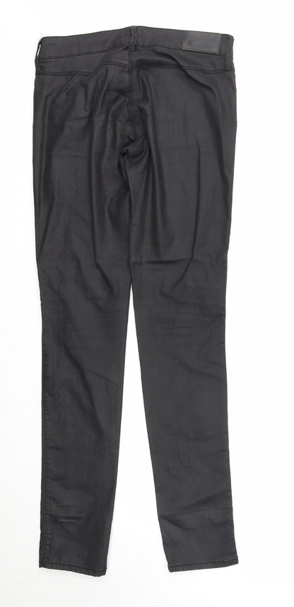 Womens UK Size 28 in H&M Regular Fit  Black Trousers