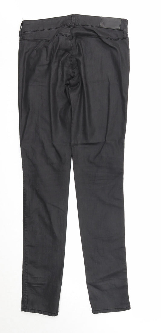 Womens UK Size 28 in H&M Regular Fit  Black Trousers