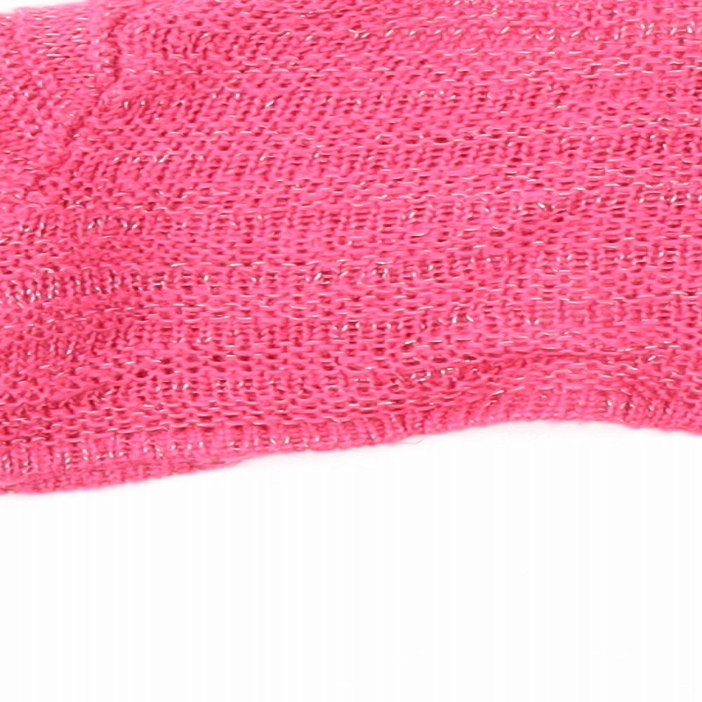 French Connection Girls Pink Round Neck Acrylic Cardigan Jumper Size 2 Years Button - Cropped