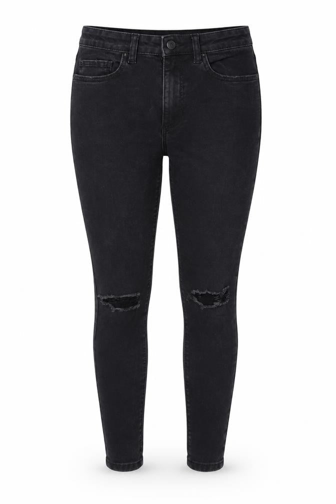 Denim & Co. Womens Black Cotton Skinny Jeans Size 8 Regular Zip