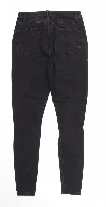 Denim & Co. Womens Black Cotton Skinny Jeans Size 8 Regular Zip