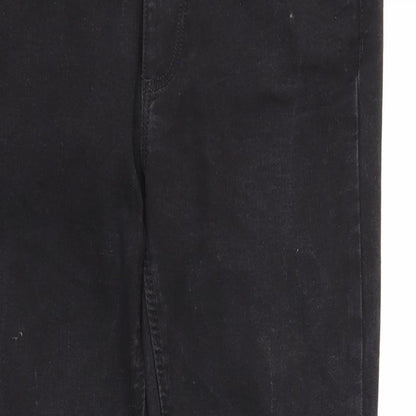 Denim & Co. Womens Black Cotton Skinny Jeans Size 8 Regular Zip