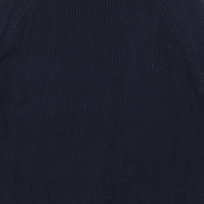 Burton Mens Blue Round Neck Cotton Pullover Jumper Size L Long Sleeve